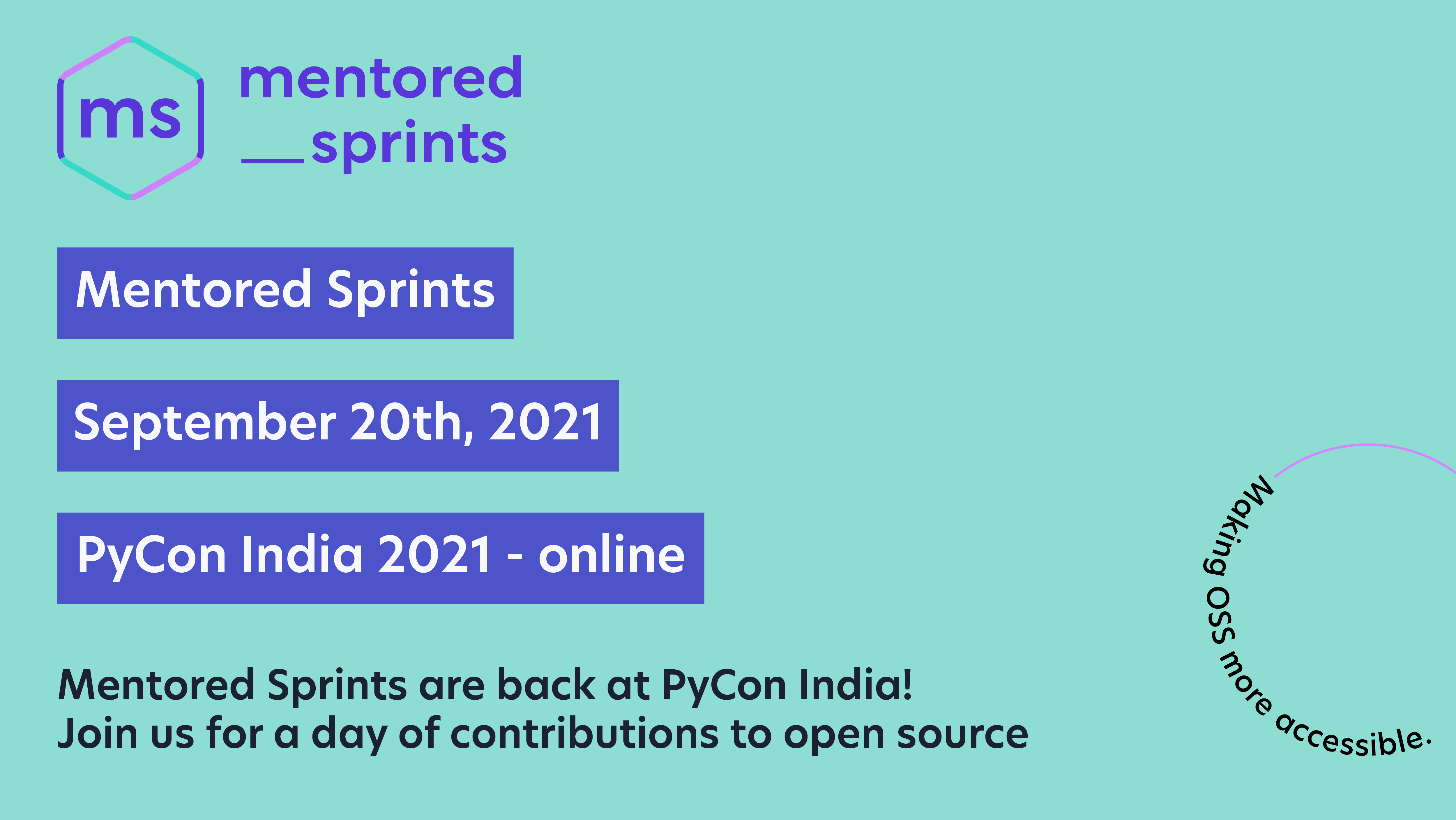 Mentored Sprints at PyCon India 2021 -upcoming event